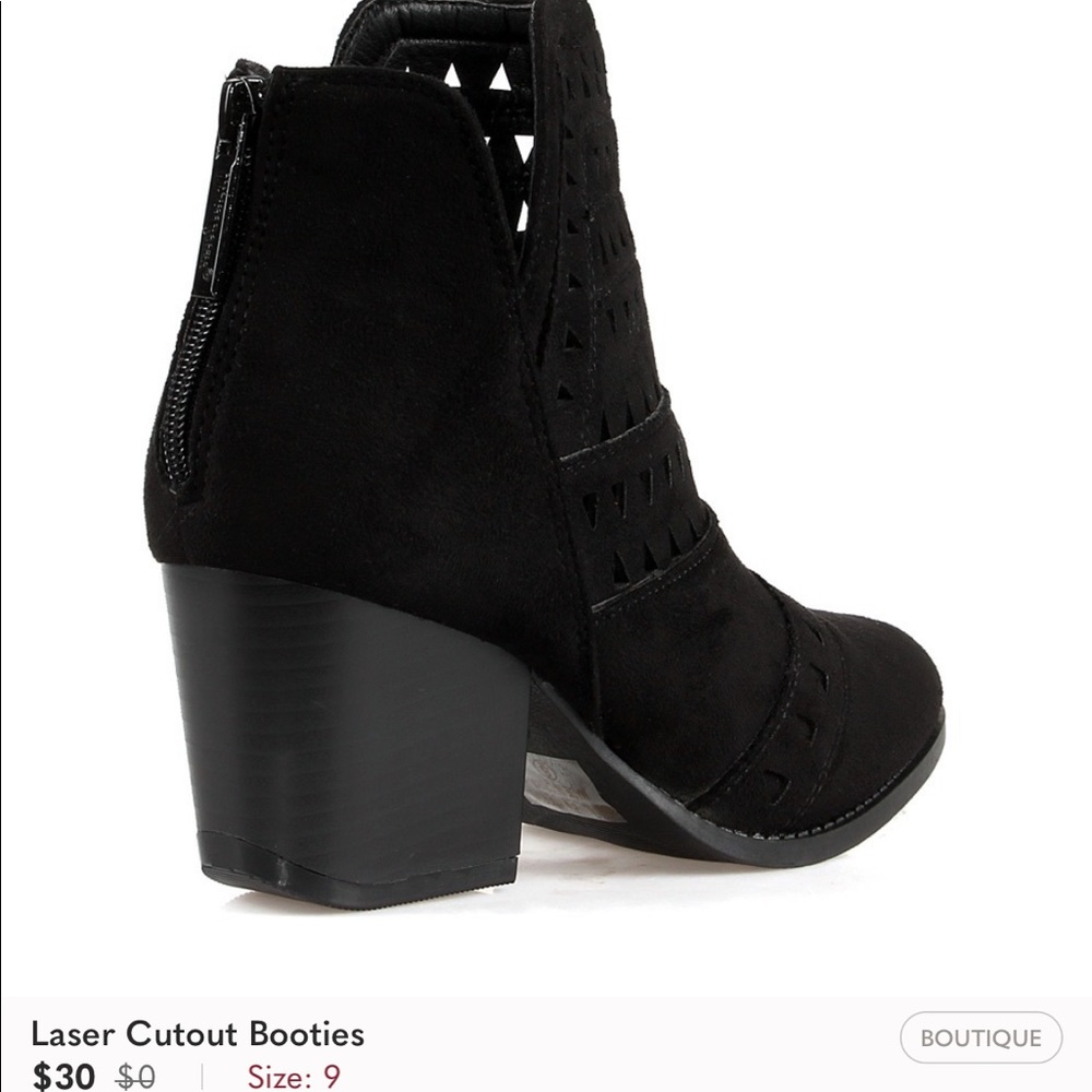Nature breeze black laser cut bootie - Picture 2 of 8